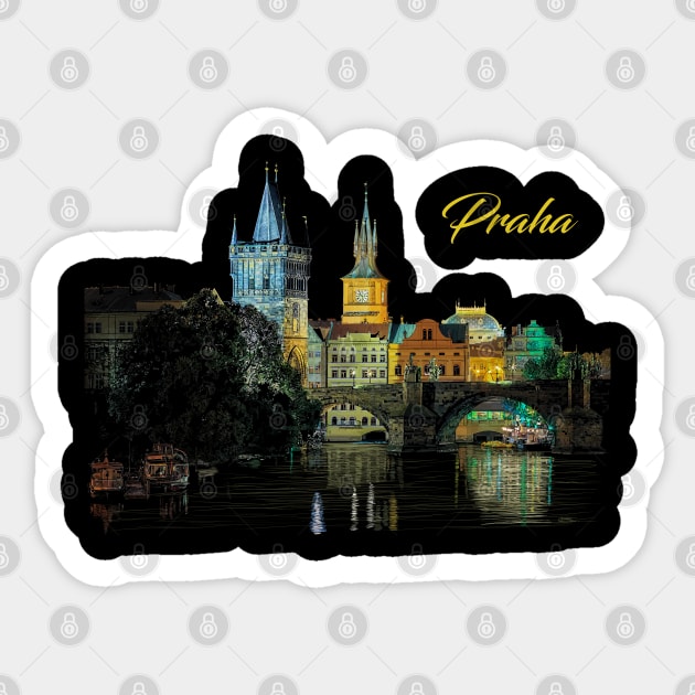 Prague Sticker by sibosssr